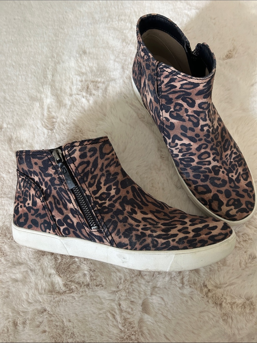 Naturalizer Leopard-Print Wedge Sneakers - Brown/Black